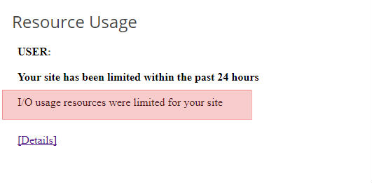 Resource Overuse Resource Overuse