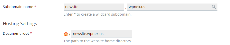 Add Subdomain