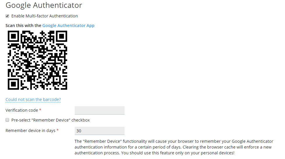 Plesk Google Authenticator