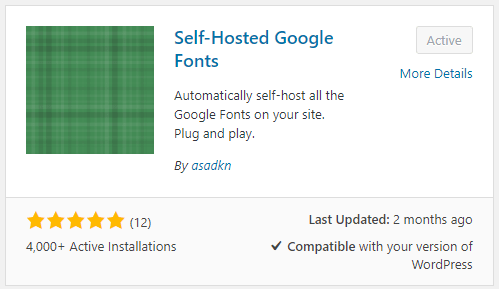 Self Hosted Google Fonts